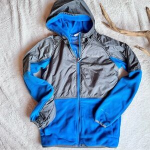 Columbia Youth Basin Butte Zip-up Hooded Fleece Blue